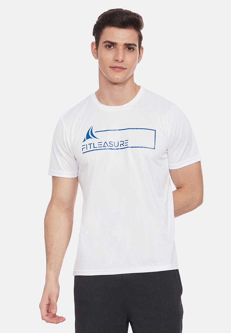 Fitleasure Kaos Olahraga Nyaman Putih Pria