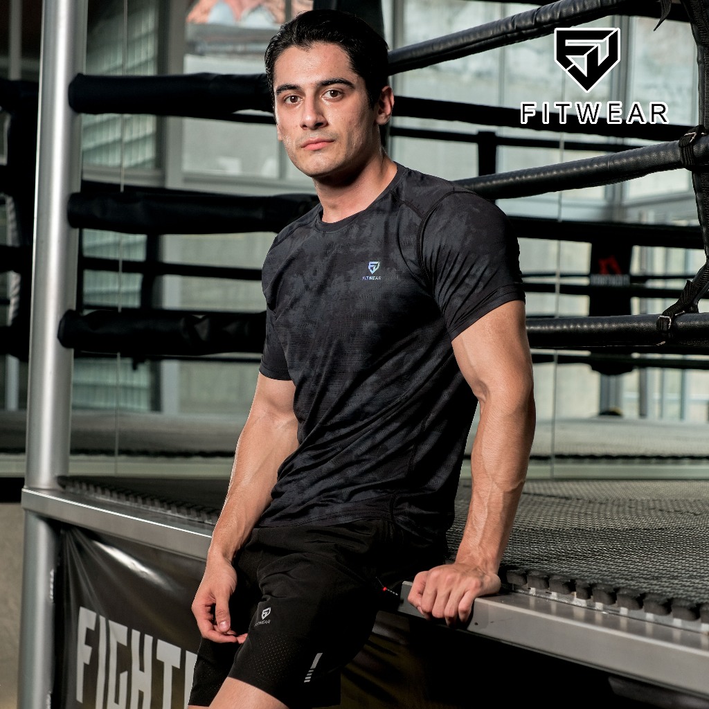 Fitwear - Kaos Dryfit Pria DAMIAN TIE DYE - BLACK