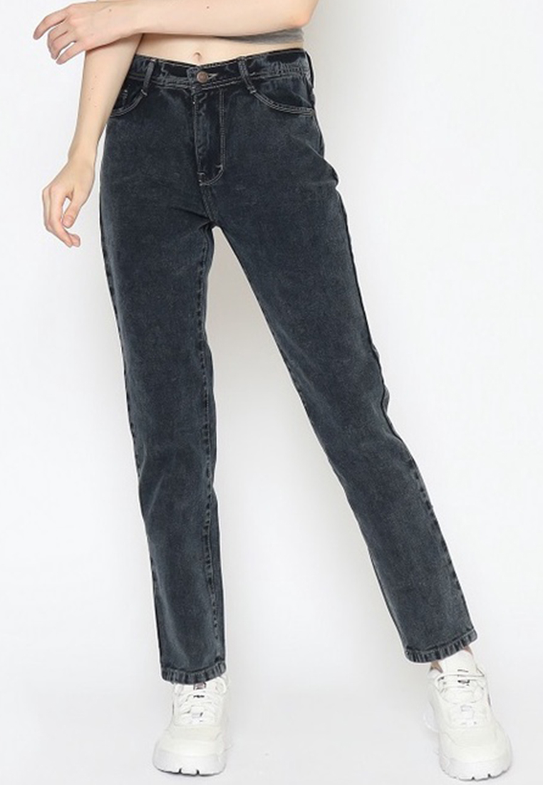 Fitwear - Boyfriend Jeans Neira - BLACK SNOW