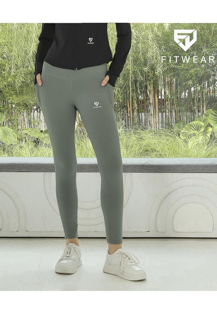 Fitwear - Legging Big Size Olahraga Wanita LAYLA ACTIVE 2 POCKET - SAGE