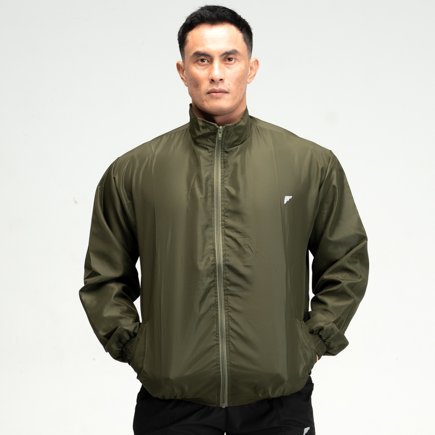 Flexzone Windbreaker Sports Jacket Army Green