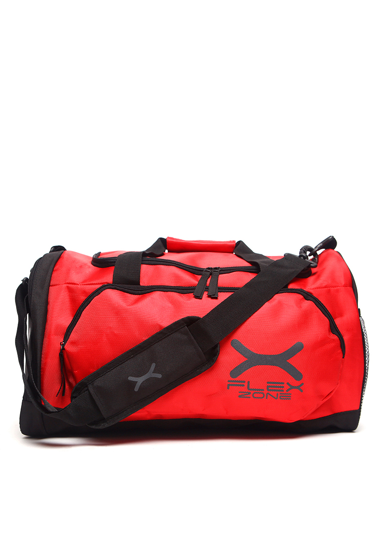 Flexzone Gym Bag Tas Olahraga Pria Sepakbola Badminton Fitness Sport Solid Red