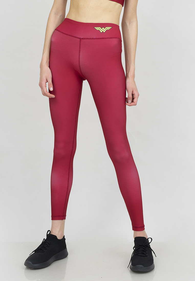 Flexzone Long Legging DC Comics Wonderwoman Maroon