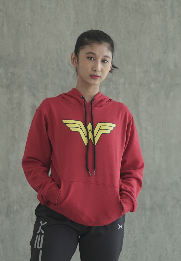Flexzone Hoodie Pullover DC Comics Wonder Woman Maroon