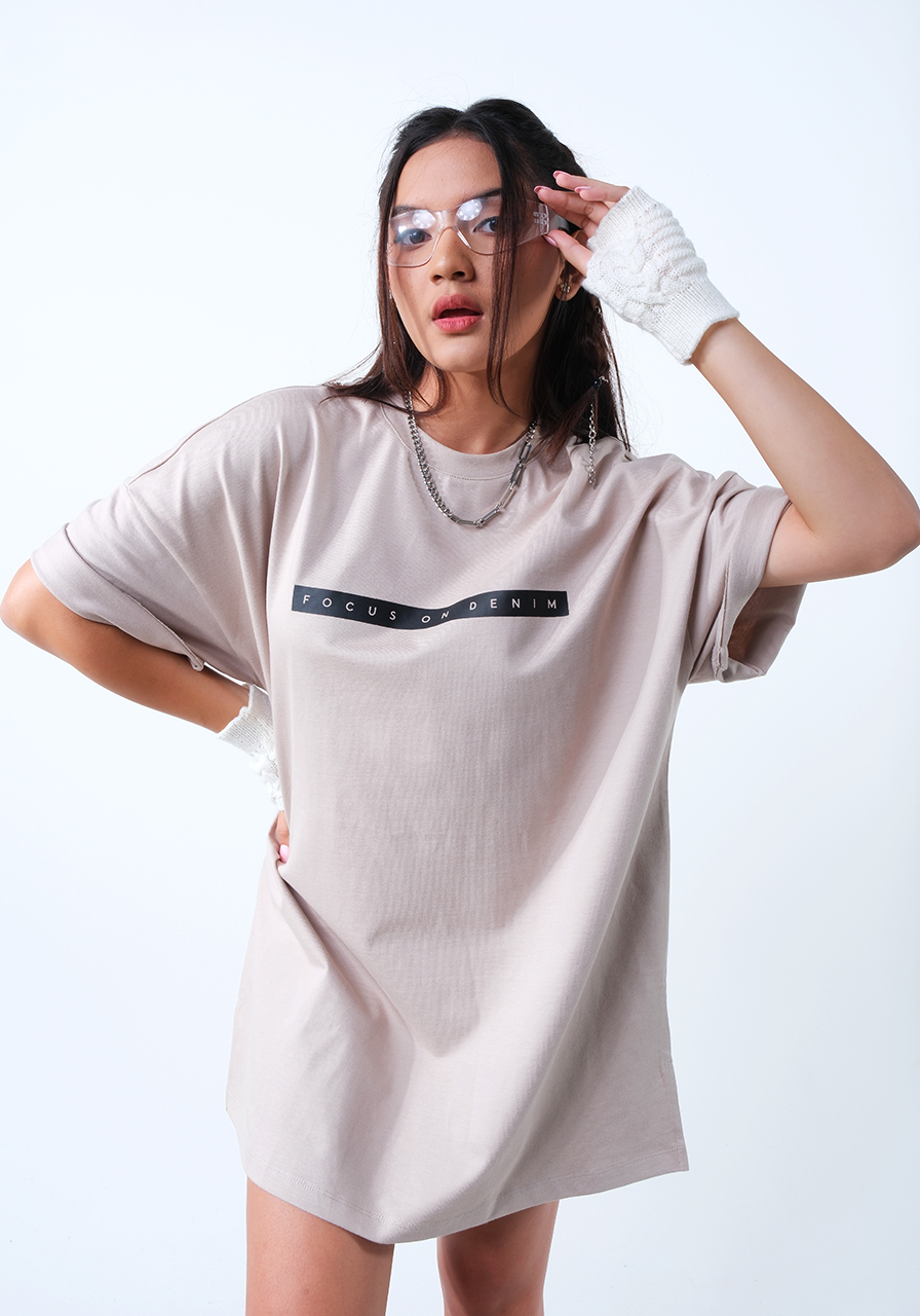 FOD Kaos Wanita Oversized Ginny Khaki