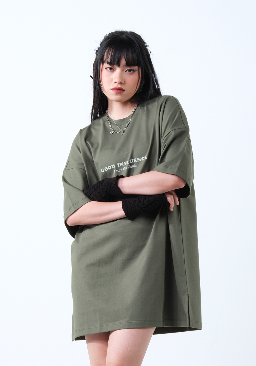 FOD Kaos Wanita Oversized Nola Olive