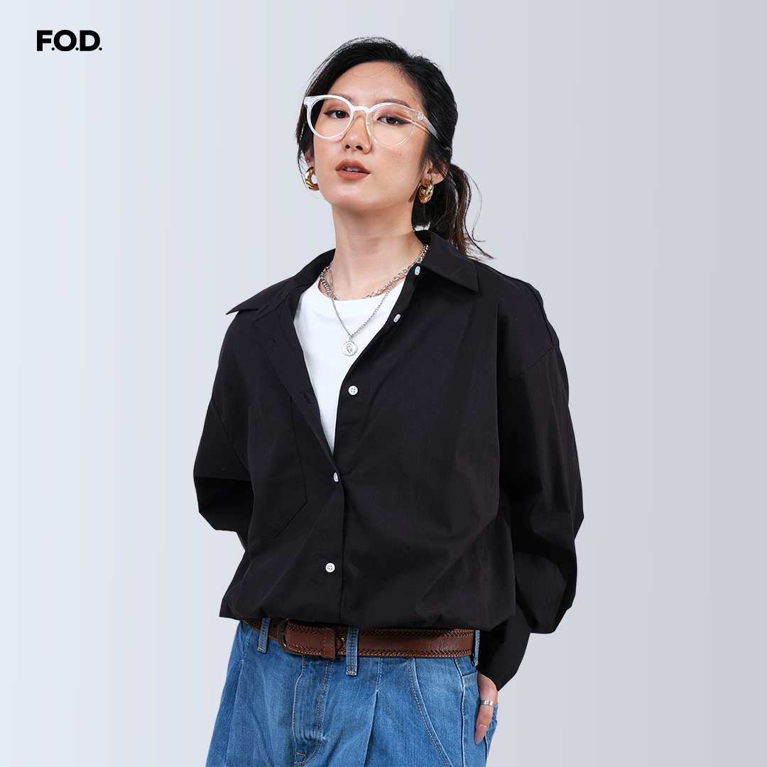 FOD Kemeja Wanita Sora Black
