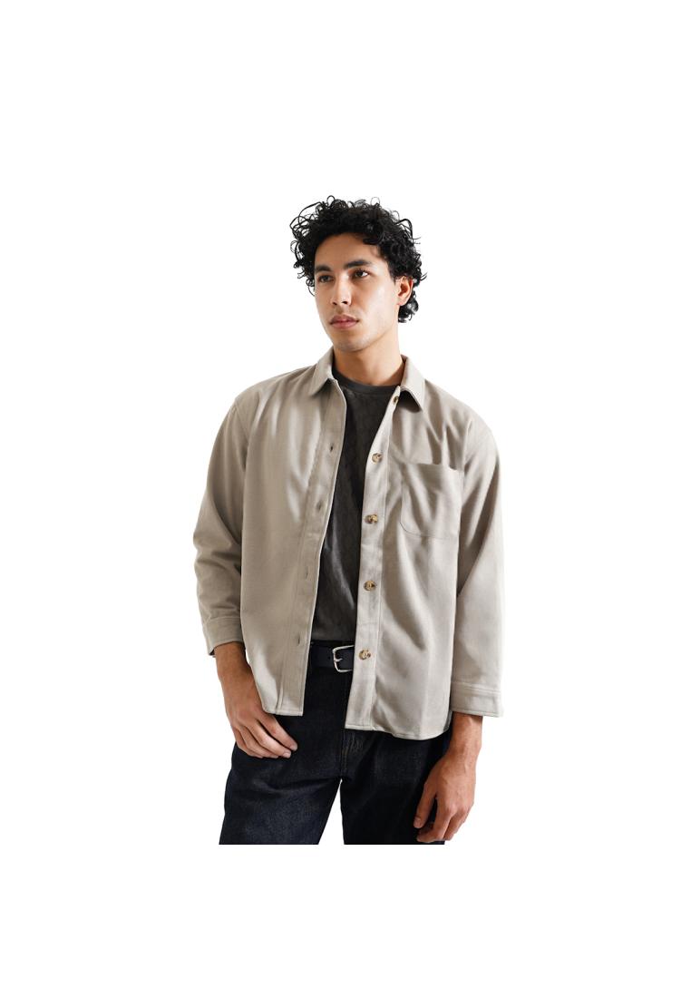FOLX Core Flannel Pocket Jacket Khaki
