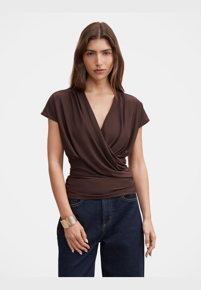 Forever New Oakley V-Neck Drape Top