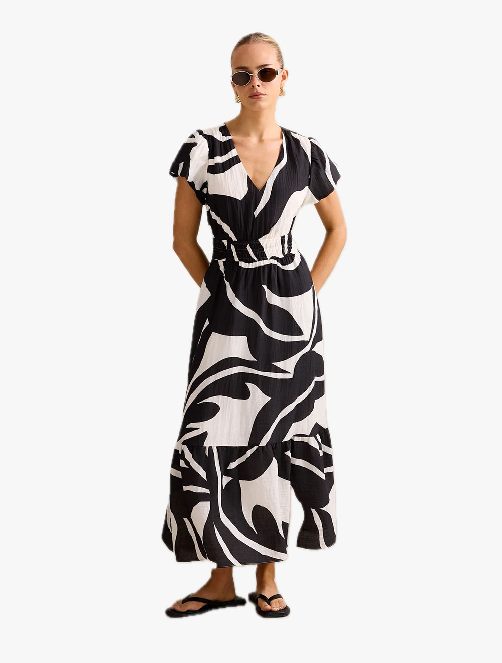 Forever New Mara Puff Sleeve Midi Dress