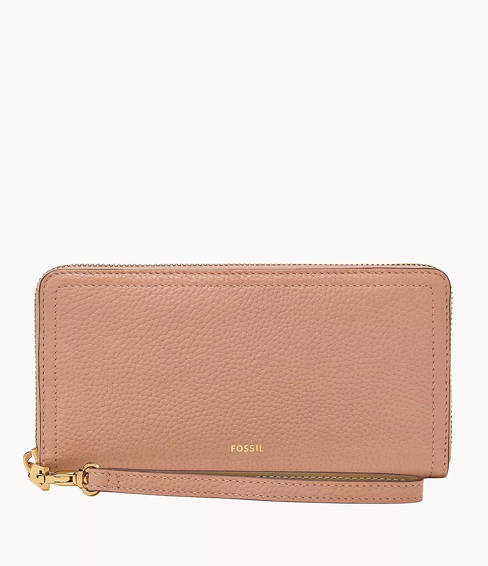 Fossil Logan RFID Zip Around Clutch Tranquil Dompet Wanita SL7831-682