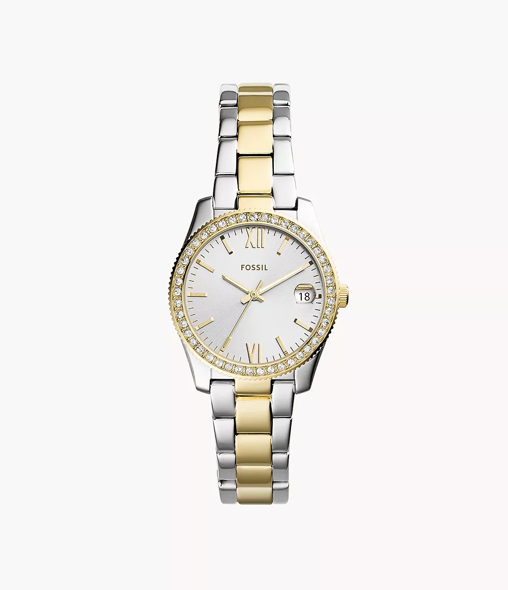 Fossil Scarlette Mini Silver 2 Tone Jam Tangan Wanita 32MM ES4319