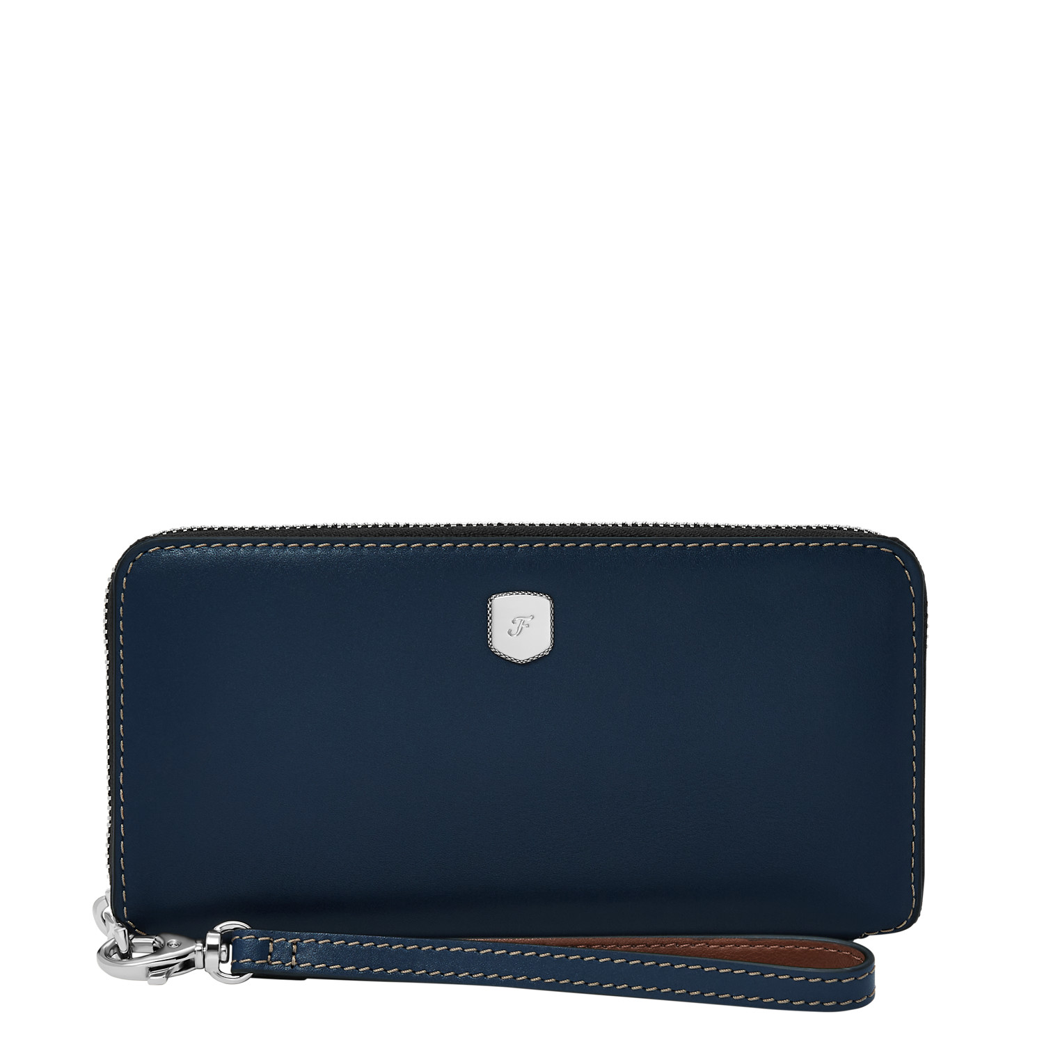 Fossil Lennox Zip Continental Wallet Insignia Blue Tas Wanita - SL10037-545