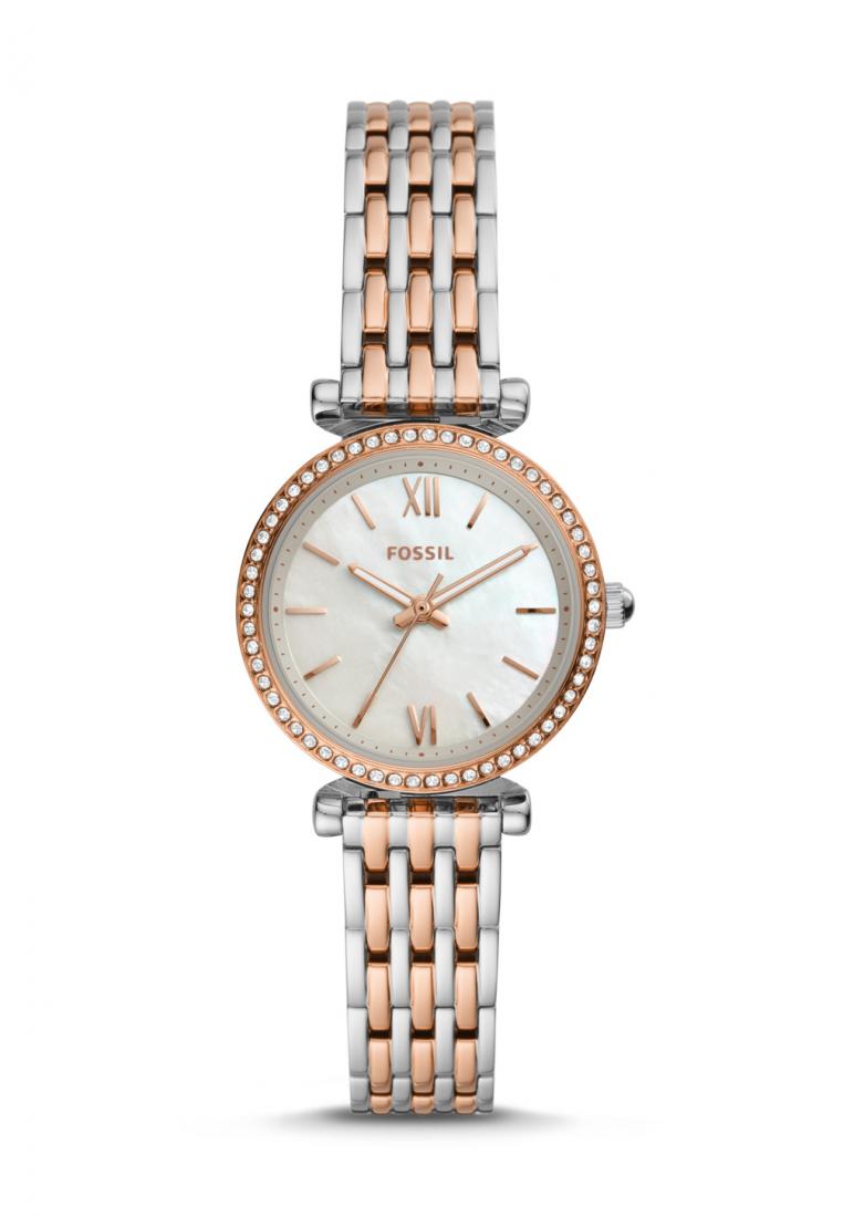 Fossil Carlie Mini Three-Hand Two-Tone Stainless Steel Watch - ES4649 - Jam Tangan Wanita