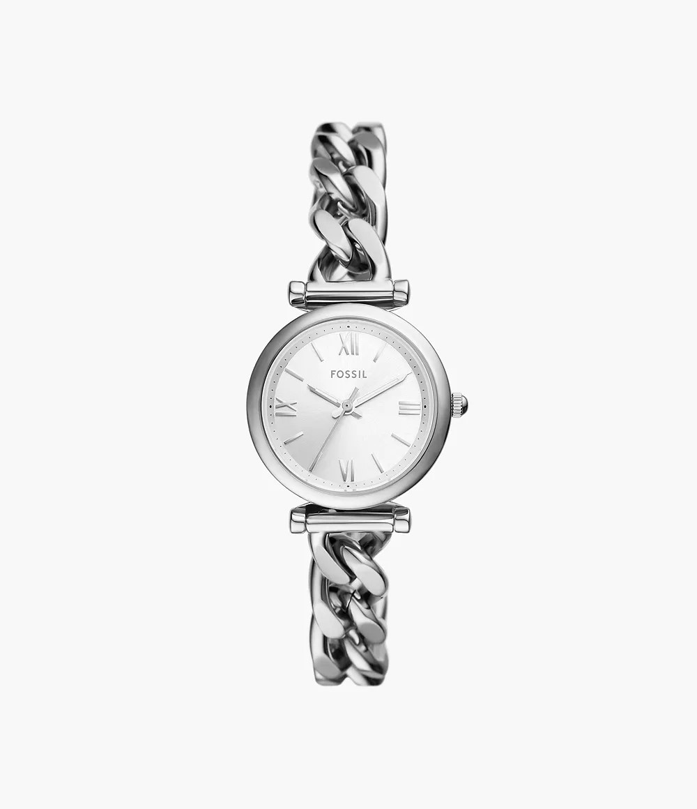 Fossil Scarlette Silver Strap Jam Tangan Wanita 28MM ES5331