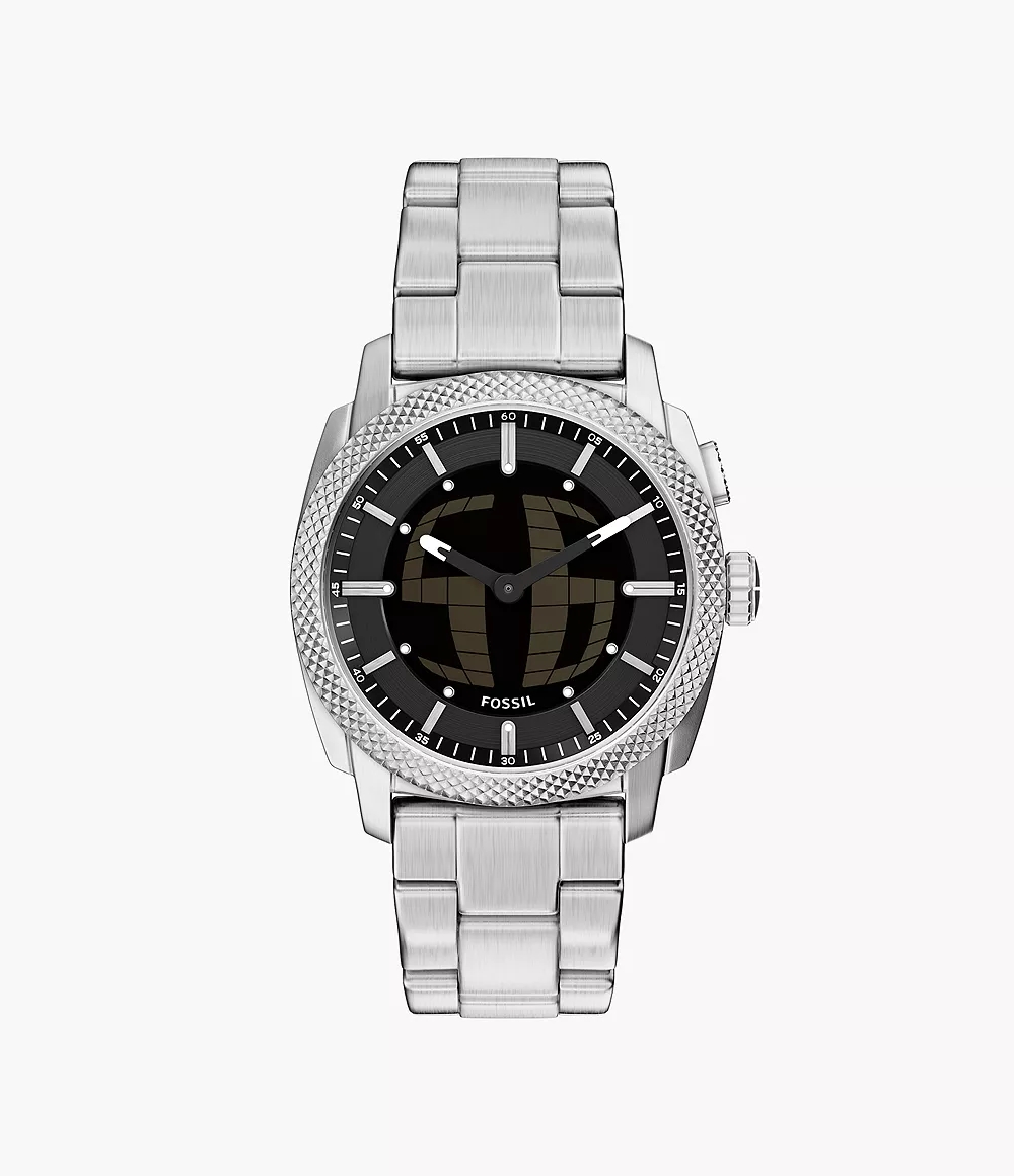 Fossil Machine Big Tic 41MM Stainless Steel Jam Tangan Pria FS6155