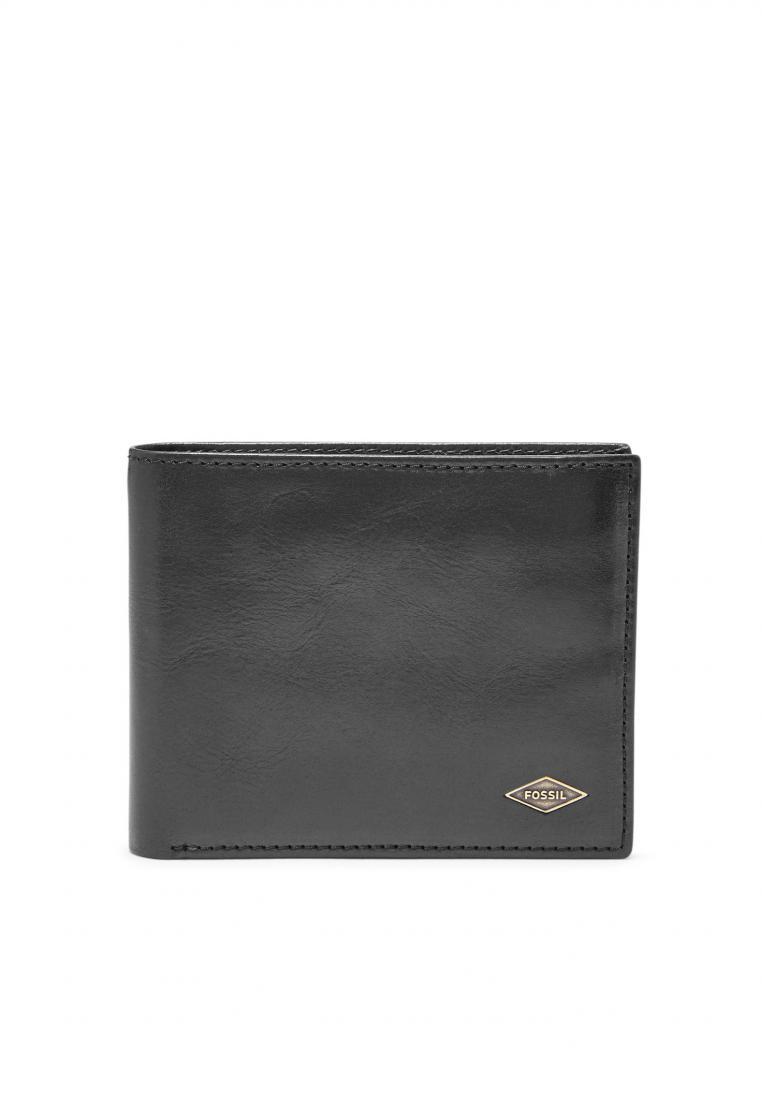 Fossil Ryan RFID Black Leather Flip ID Wallet - Dompet Pria ML3729-001