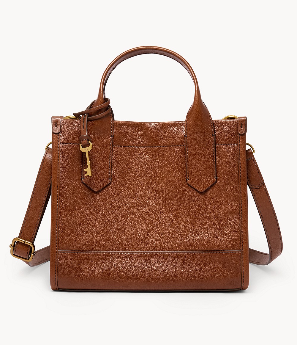 Fossil Kyler Satchel Leather Medium Brown Tas Wanita - SHB3135-210