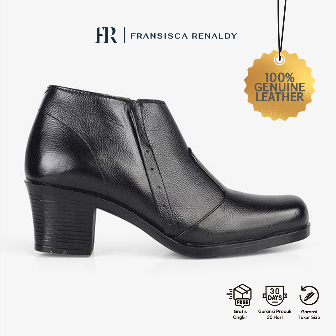 Fransisca Renaldy Sepatu Boots Ankle L.Vania 02 Black - Fransisca Renaldy