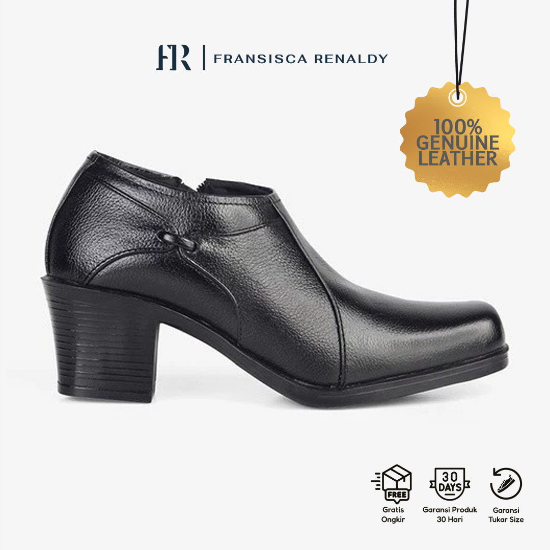Fransisca Renaldy Sepatu Boots Ankle L.Vania 01 Black - Fransisca Renaldy