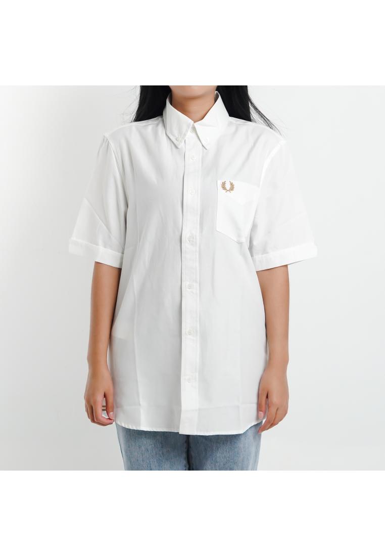 Fred Perry Kemeja FRED PERRY LOGO GOLD WHITE SHIRT 100% ORIGINAL