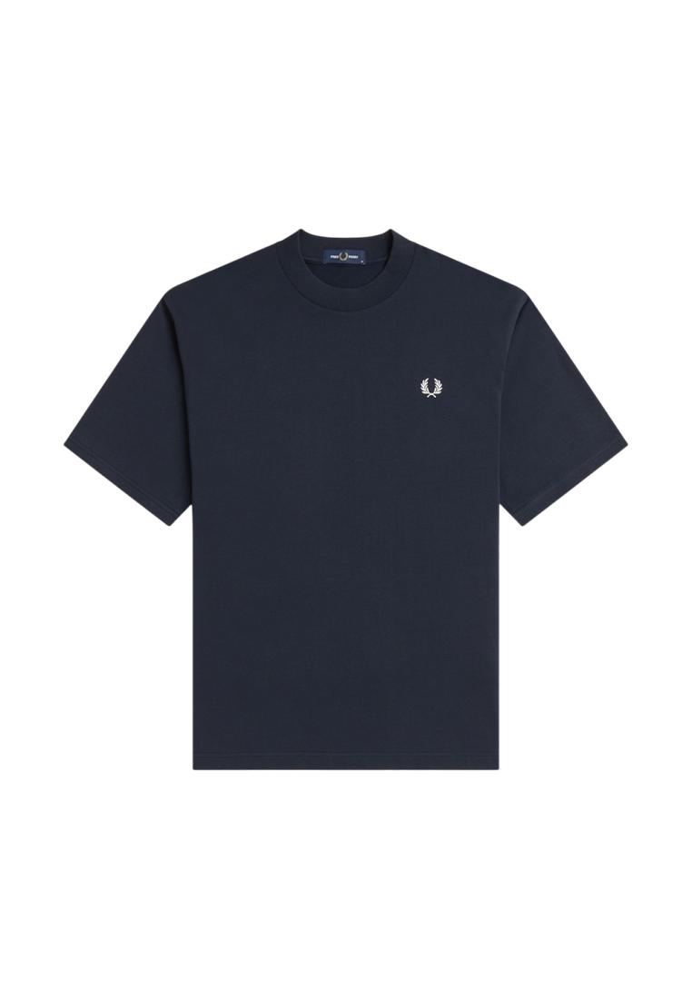 Fred Perry Back Print FP Logo T-Shirt Navy