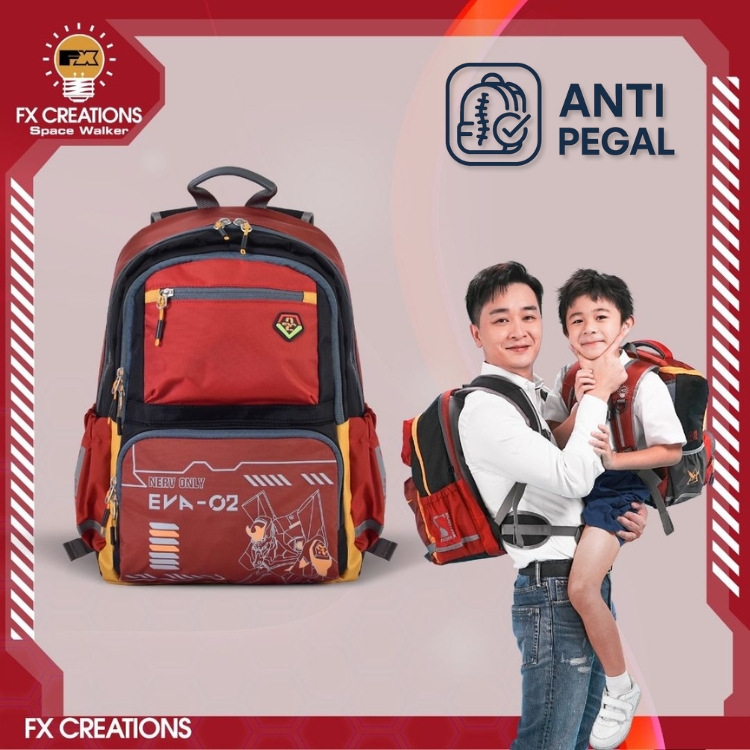FX Creations Ransel Sekolah Anak Anti Pegal EVA-02 School Backpack FX Creations SNA242018AGS-89