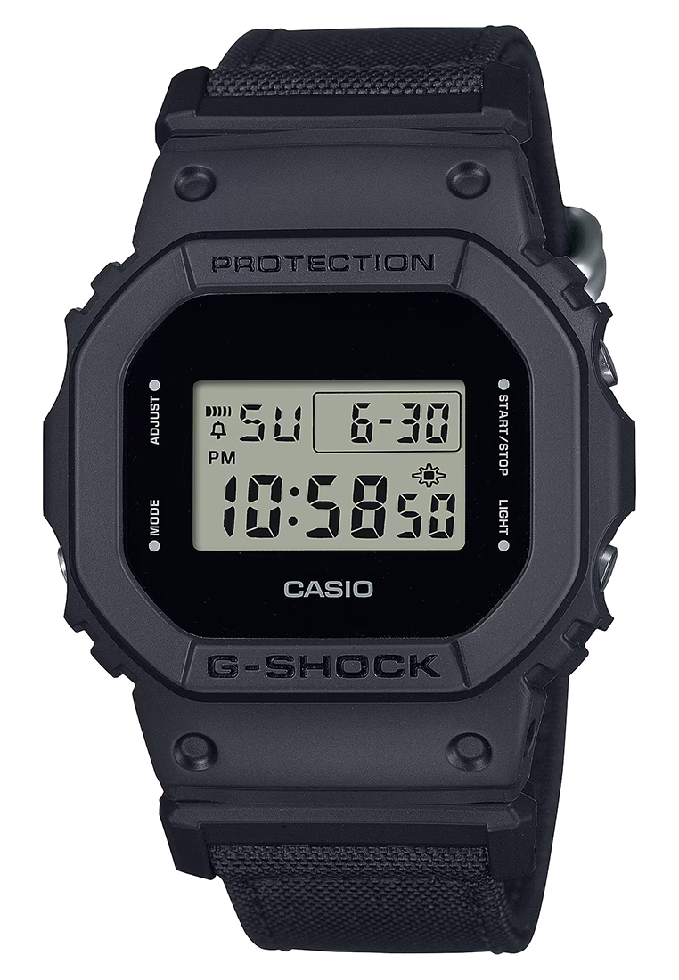 G-Shock Jam Tangan Digital Pria Casio G-Shock DW-5600BCE-1D - Black Canvas Strap