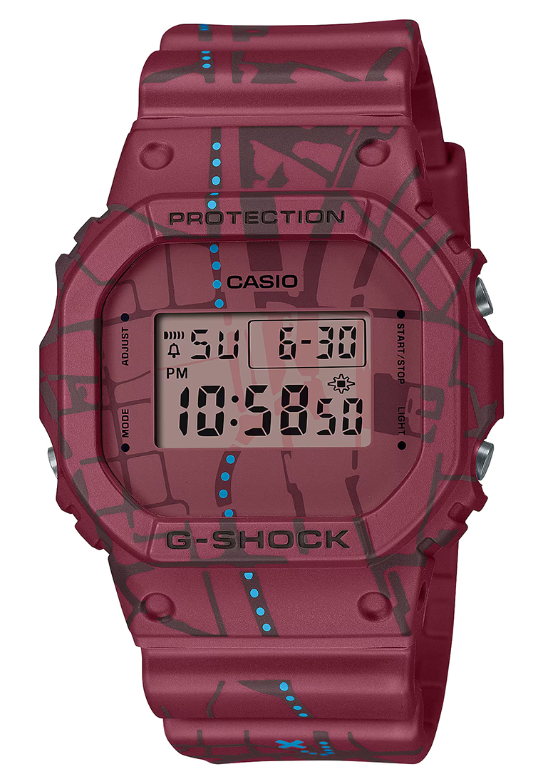 G-Shock - Jam Tangan Digital Pria - Red - Resin Strap - DW-5600SBY-4D