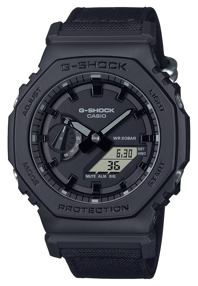 G-SHOCK Jam Tangan Analog Digital Pria Casio G-Shock GA-2100BCE-1A - Canvas Strap