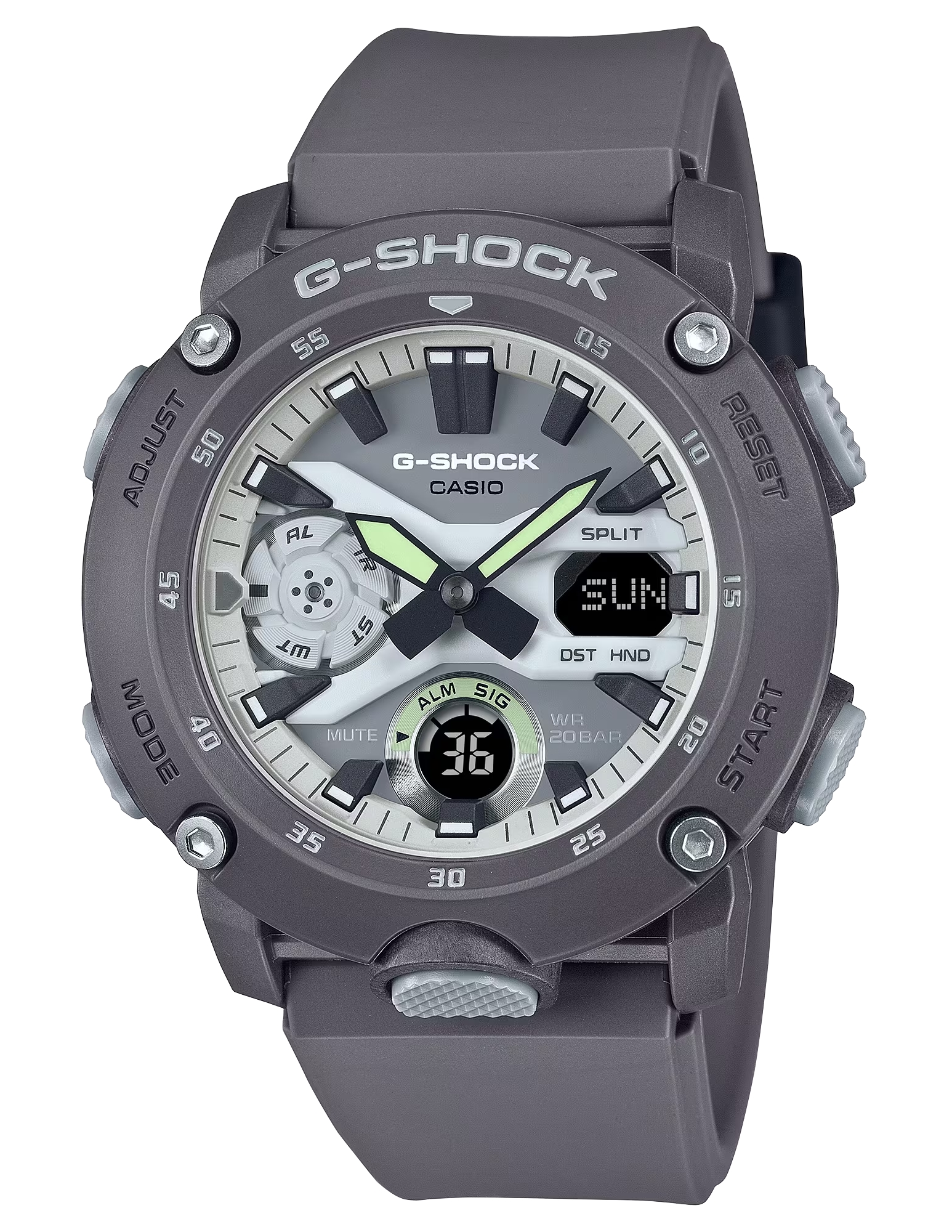 G-SHOCK Men GA-2000HD-8A Resin Grey Dualtime