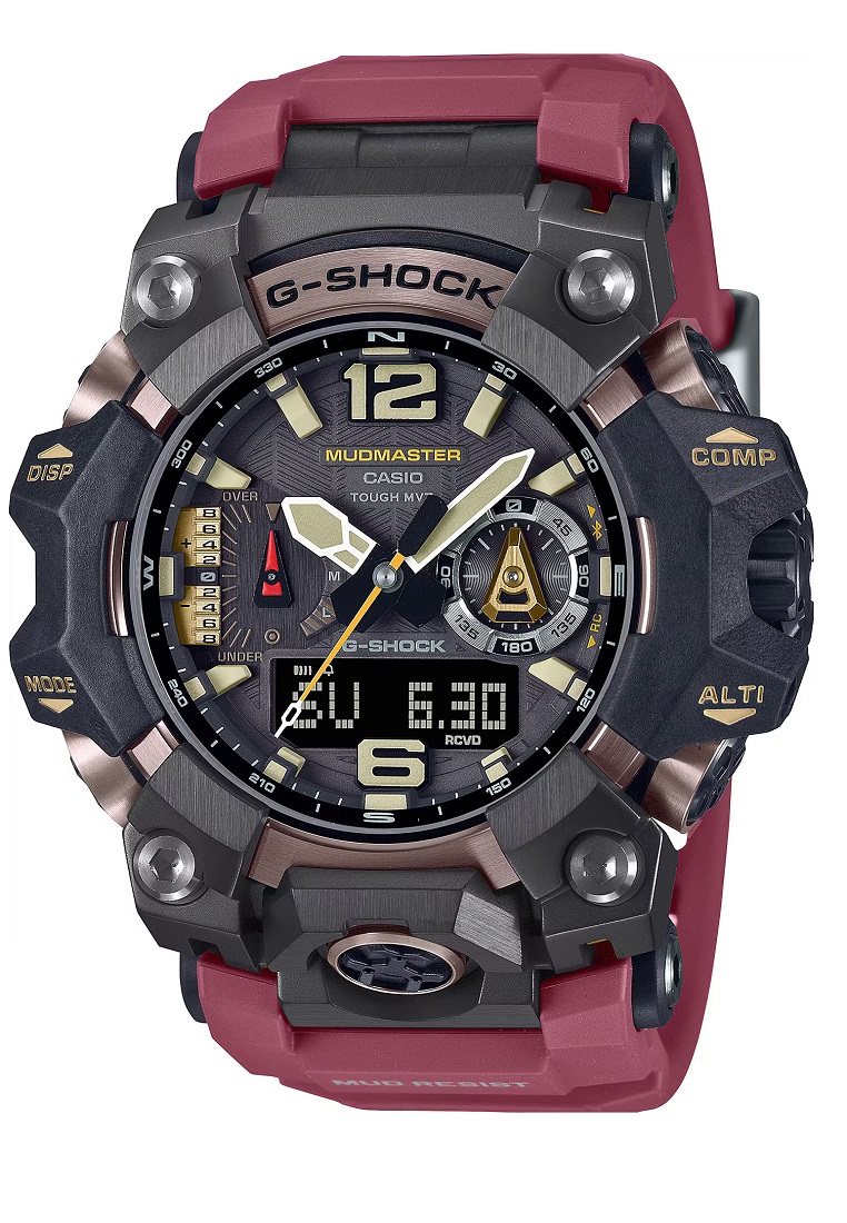 G-SHOCK Men GWG-B1000-1A4 Mudmaster Resin Black Red Solar Powered