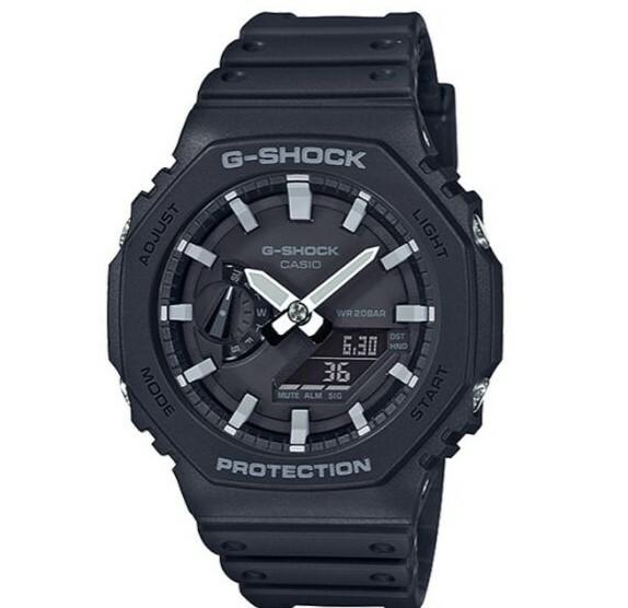 G-Shock Casio G-Shock GA-2100-1ADR Karet Hitam Cowok