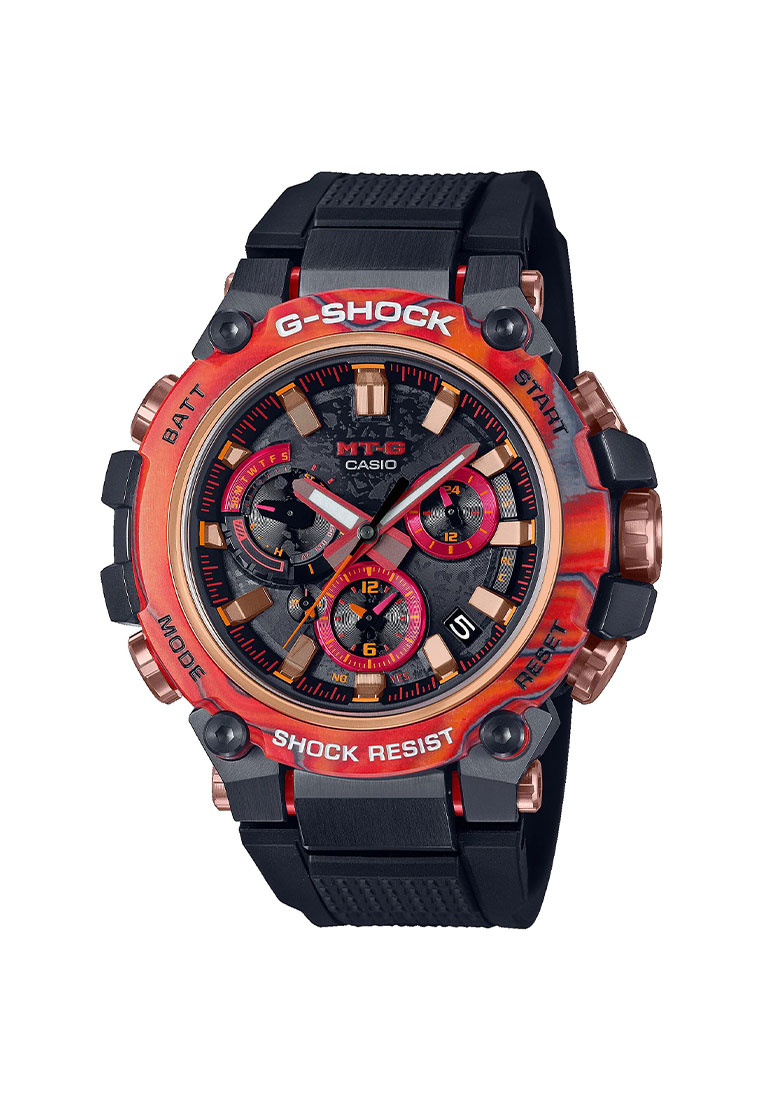 G-Shock Casio G-SHOCK Jam Tangan Pria - Black Red - Stainless Steel - MTG-B3000FR-1ADR