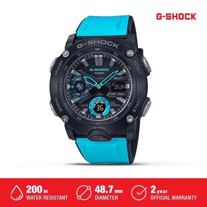 G-Shock Casio G-Shock Super Illuminator Original GA-2000-1A2DR Jam Tangan Pria Waterproof