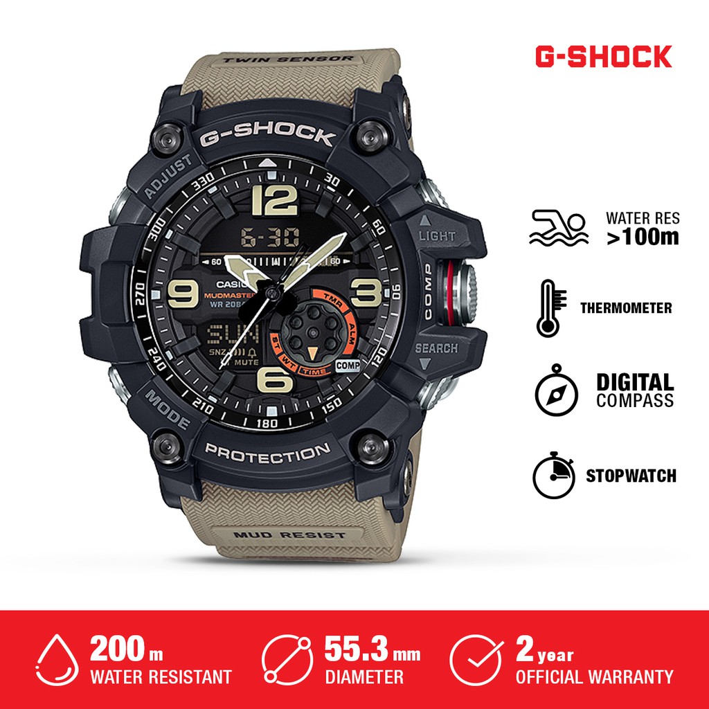 G-Shock Casio G-Shock Mudmaster Original Jam Tangan Pria GG-1000-1A5DR Waterproof