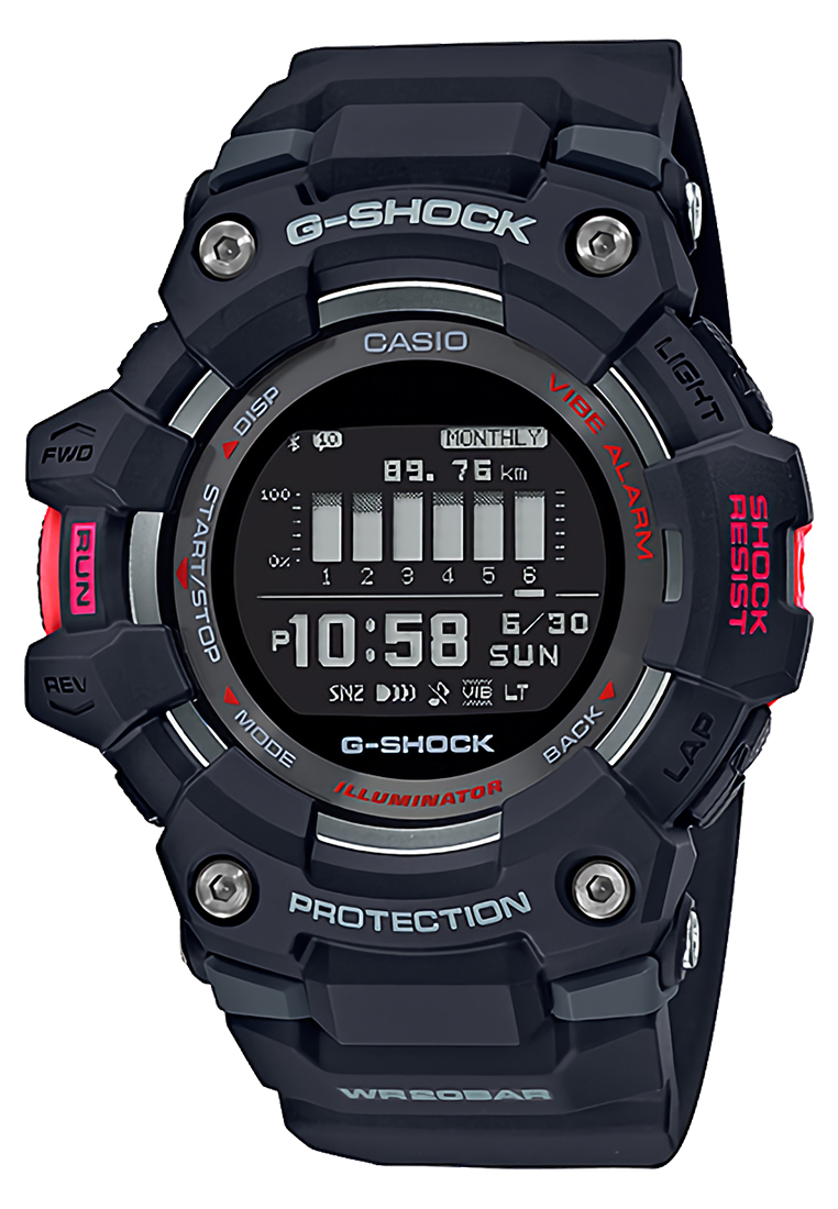 G-Shock G-Squad - Jam Tangan Pria - Black - Resin Strap - GBD-100-1DR