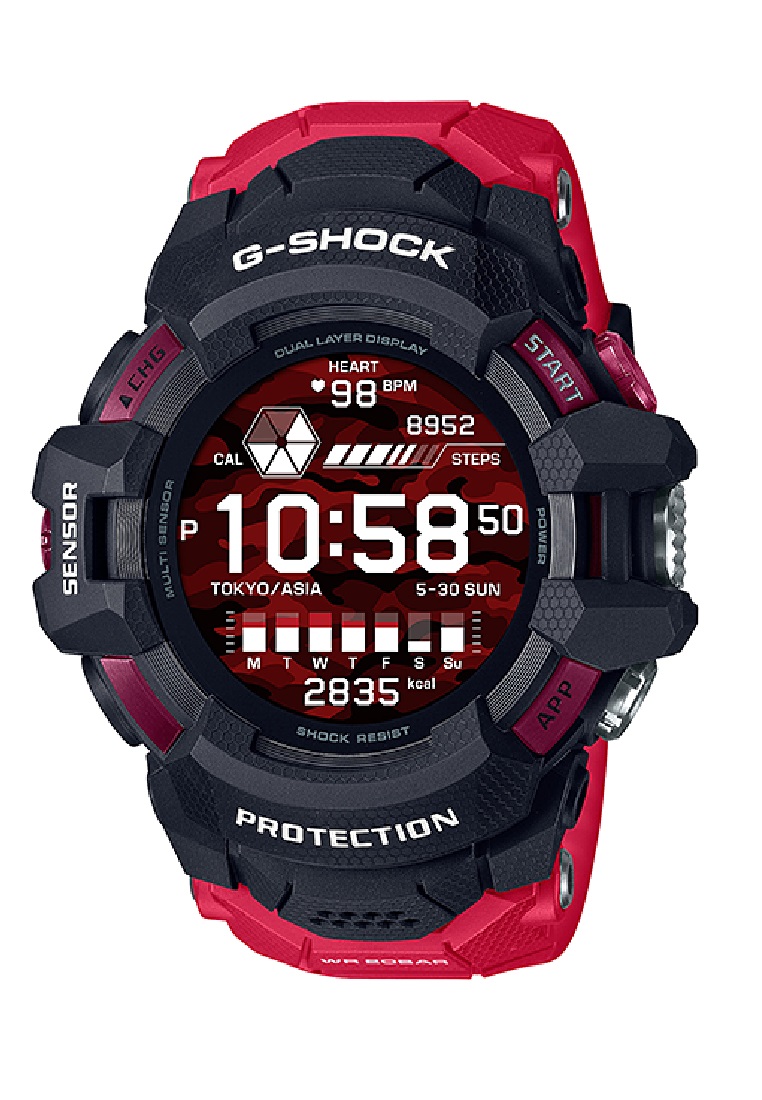 G-SHOCK Men  GSW-H1000-1A4 Red Black Resin