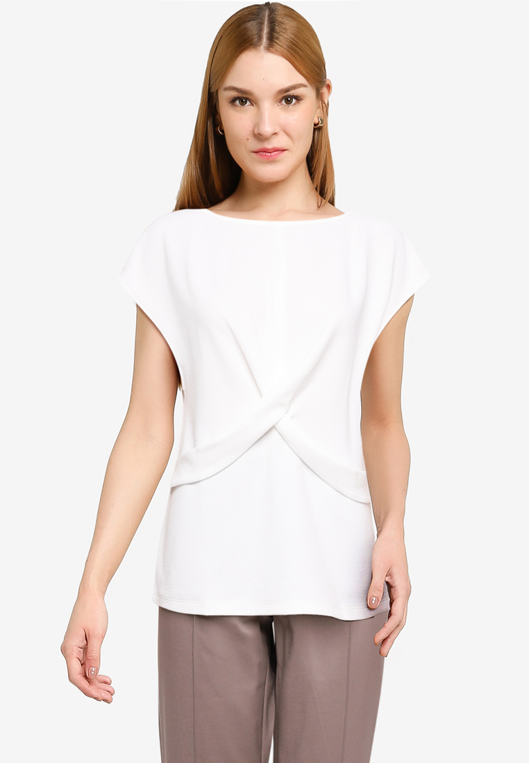 G2000 Texture Knit Cross-Front Tee