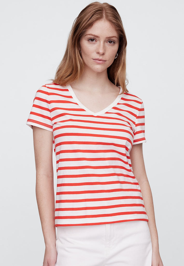 Gap Favorite Stripe V-Neck T-Shirt