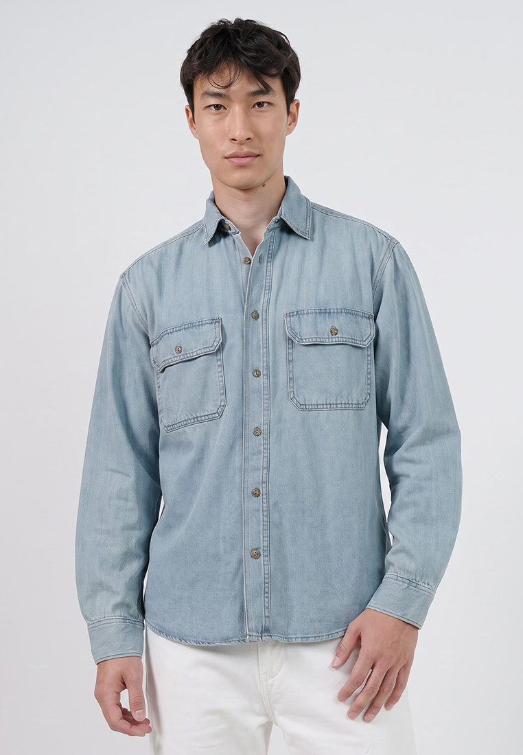 Gap Ultra Soft Denim Relaxed Utility Shirt