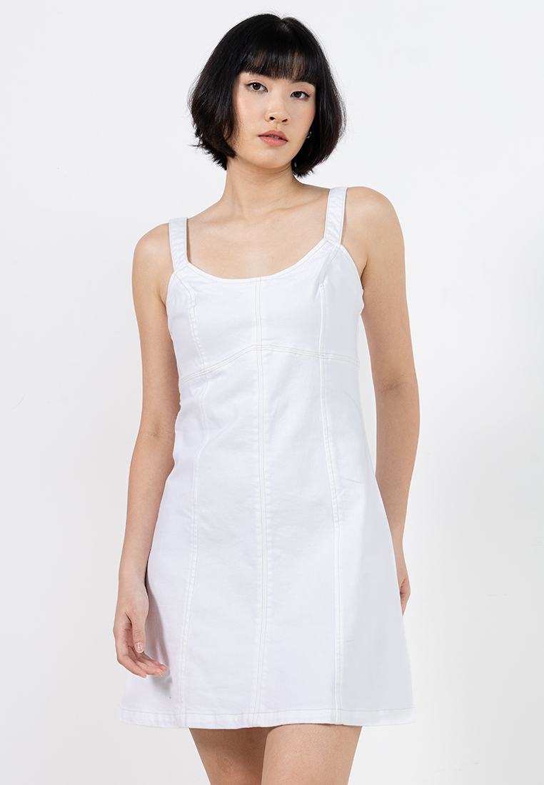 Gap Paneled Denim Mini Dress