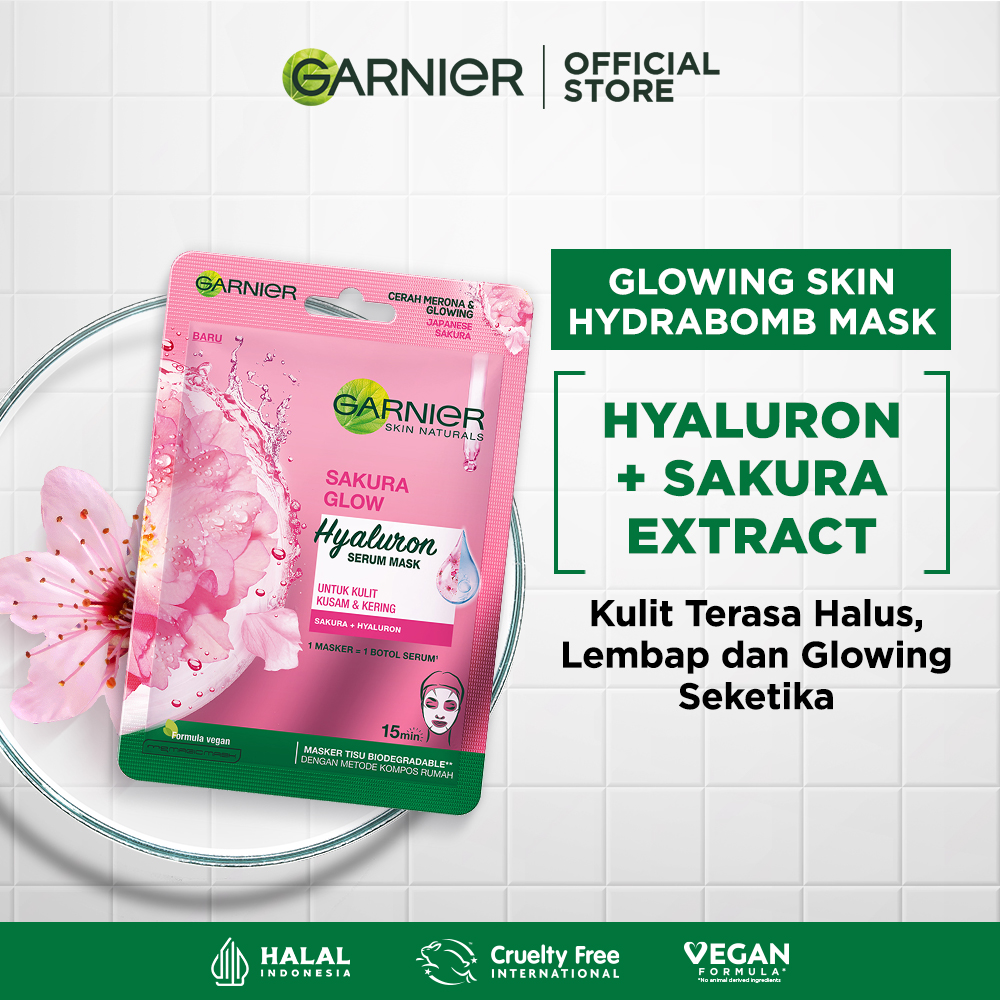 Garnier Serum Mask Hydrabomb Sakura Glow