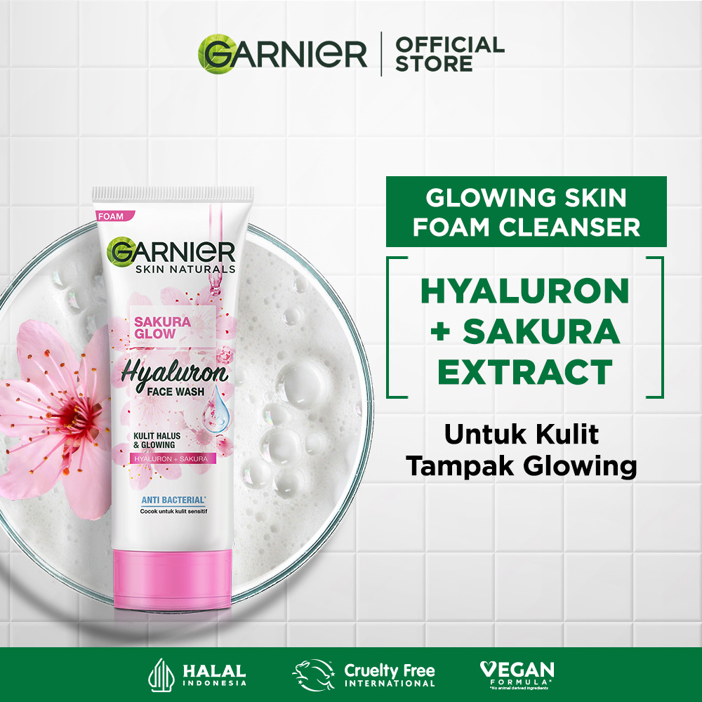 Garnier Sakura Glow Cleanser Facial Foam - 50ml