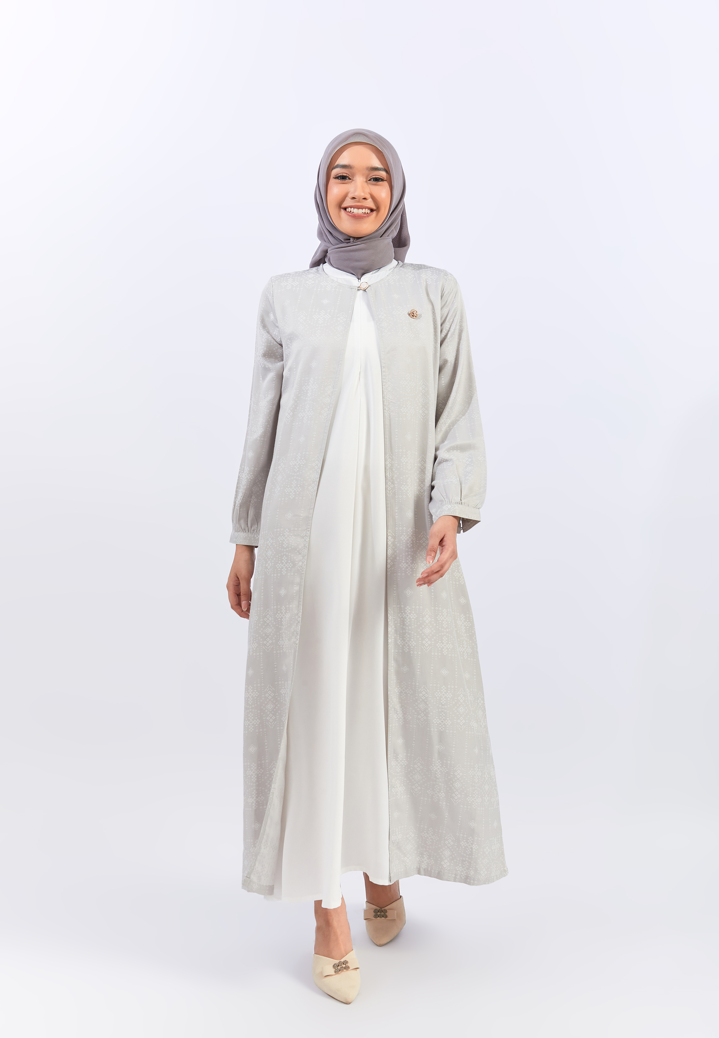 Geela Farrah Grey Two Set Dress (G.42120)