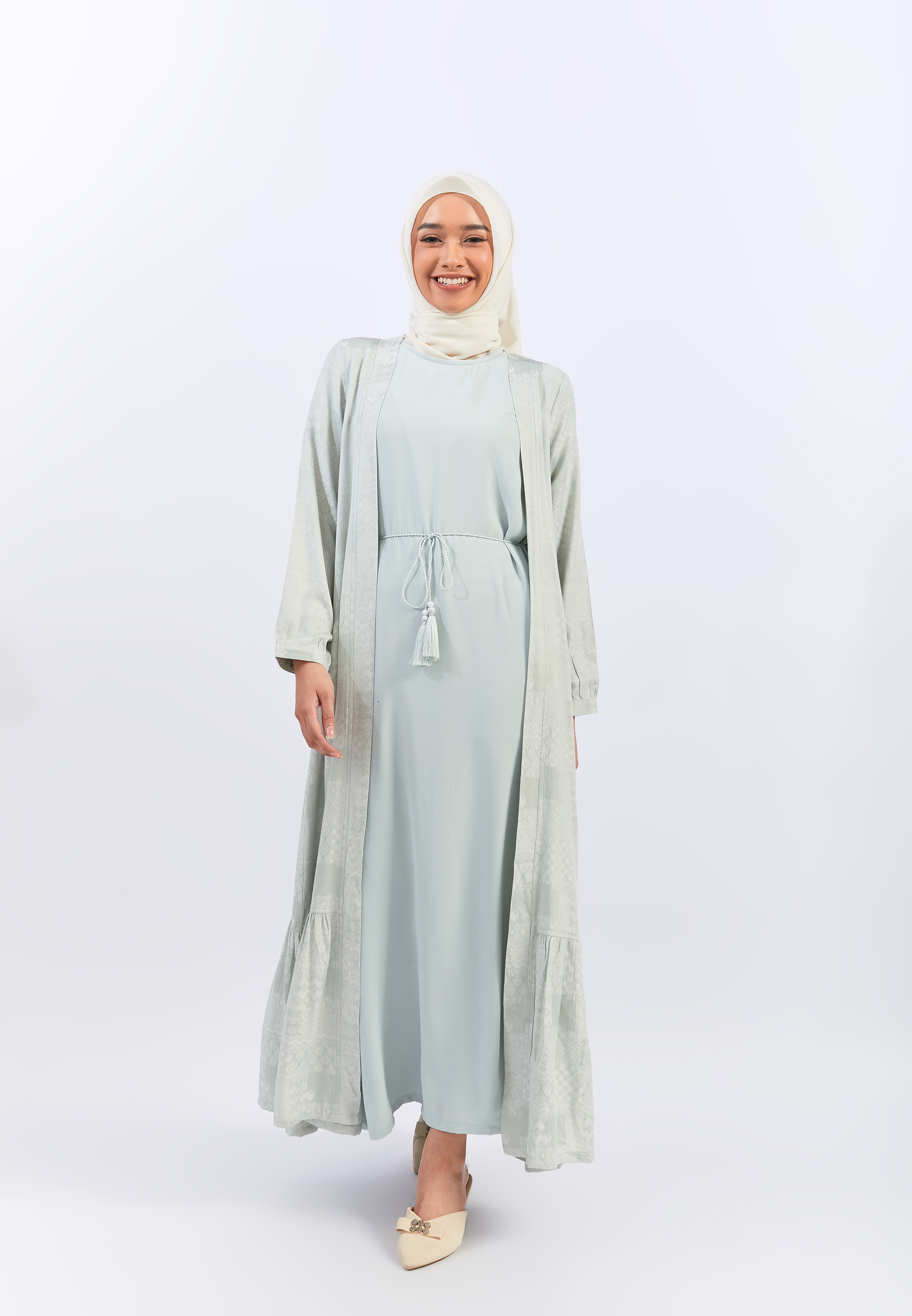 Geela Saida Green Two Set Dress (G.42114)
