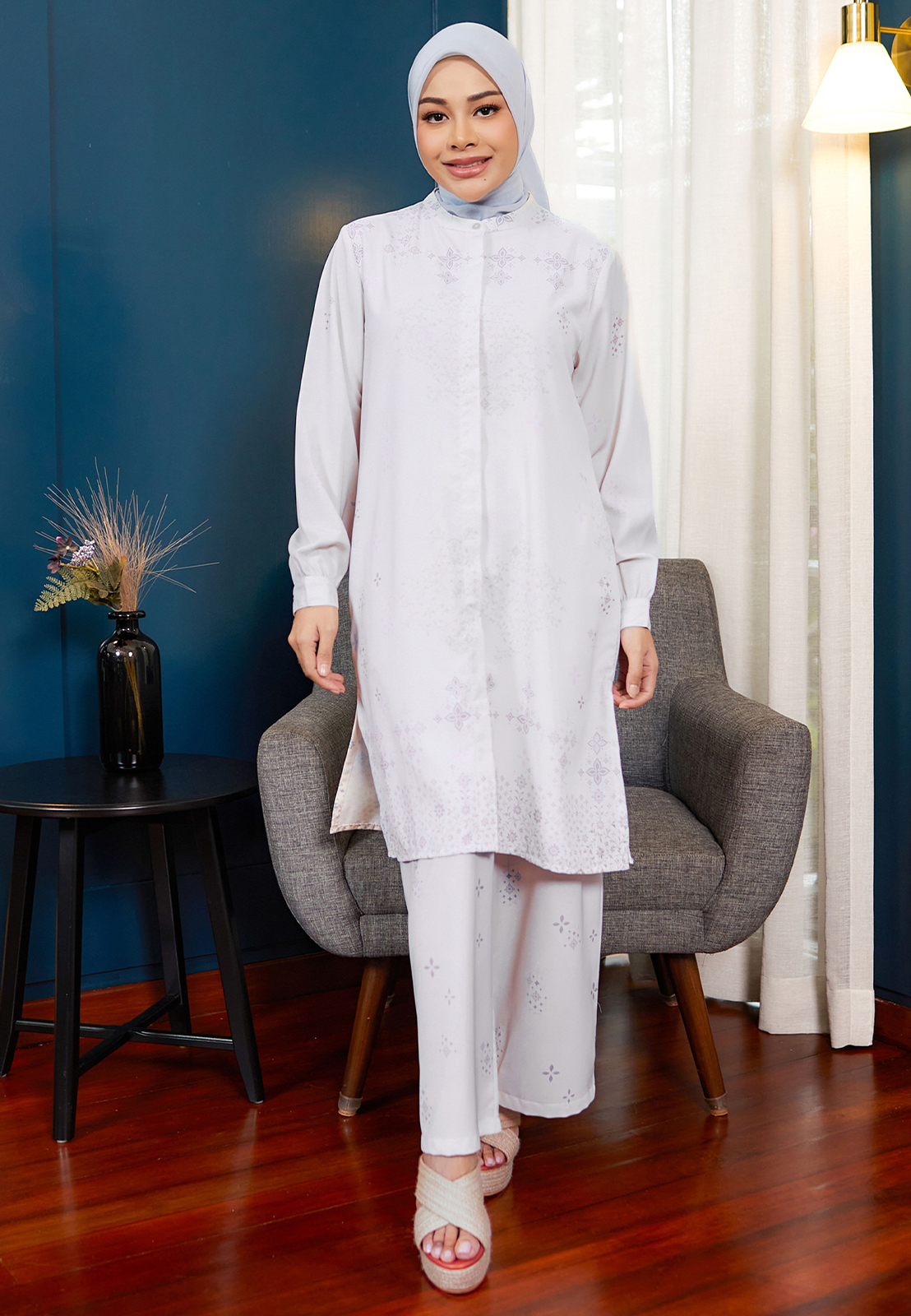Geela X Aurelie Hermansyah - Yasmin Flower Brown Tunic (G.1730)