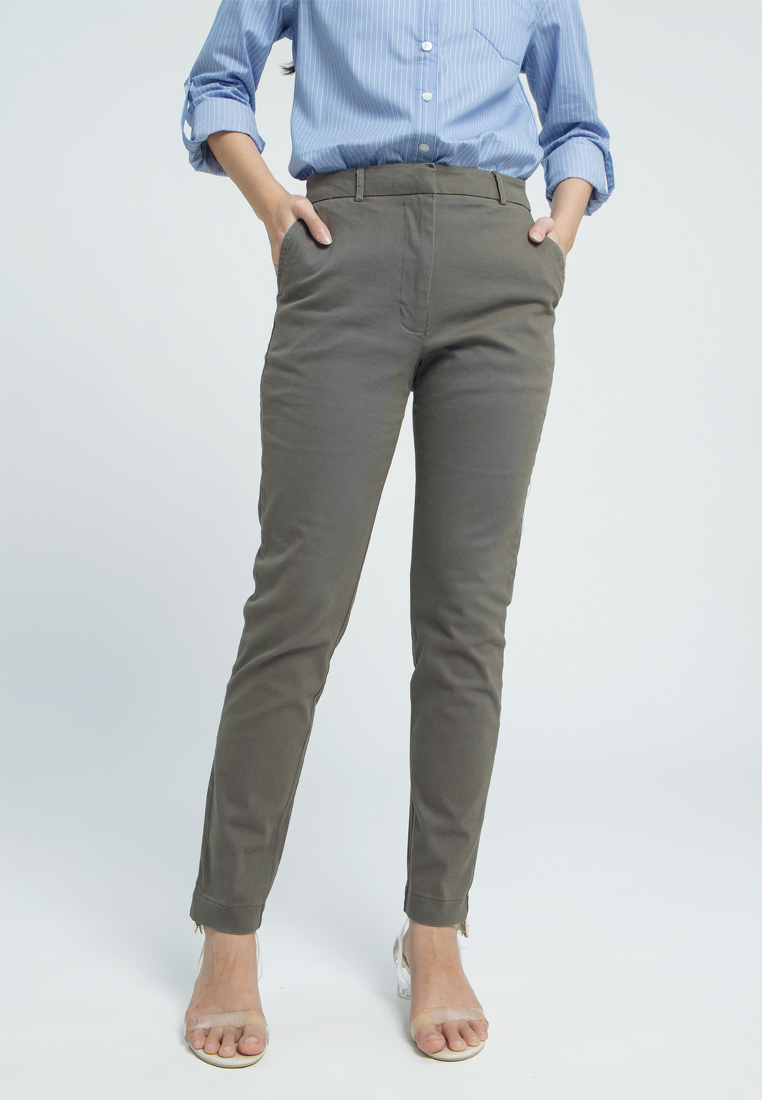 Geela Slim Fit Pants Ash