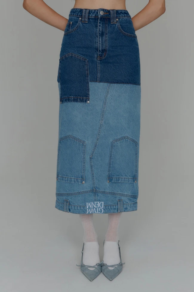 GENTLEWOMAN Up Side Down Denim Maxi Skirt