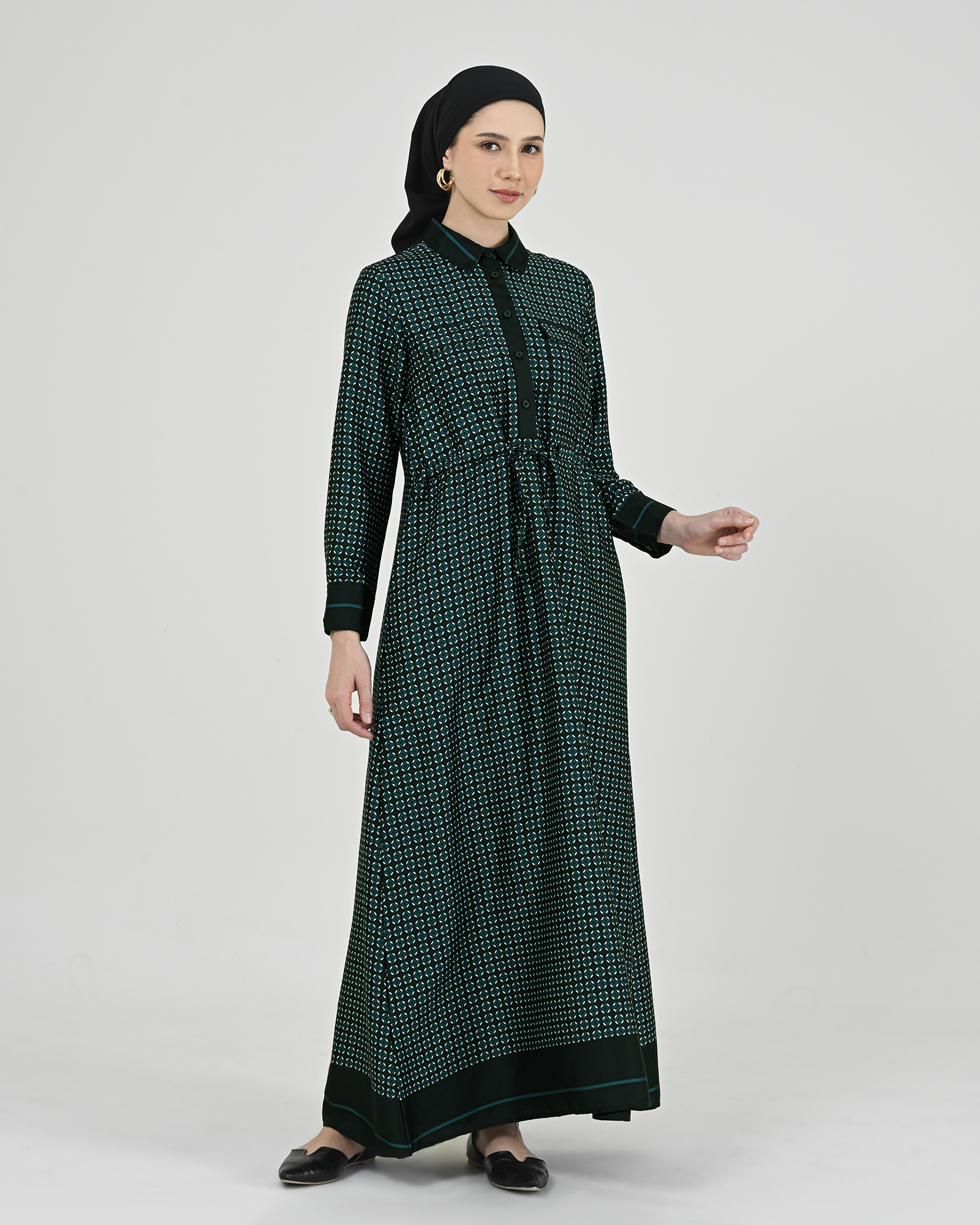 Geulis.id SAUFINA DRESS - Emerald